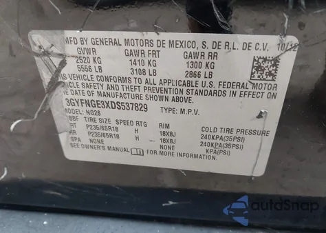 2013 Cadillac Srx Luxury Collection from USA, damaged, VIN 3GYFNGE3XDS537829